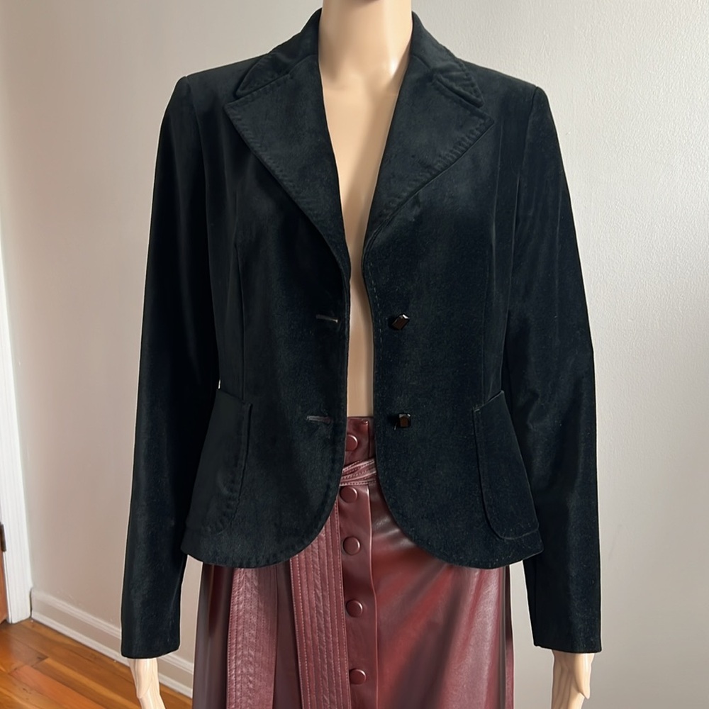 MAX MARA Black Velvet Jacket Size 6
